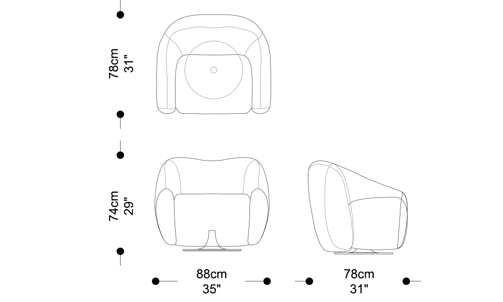 Imagem das dimensões principais do produto